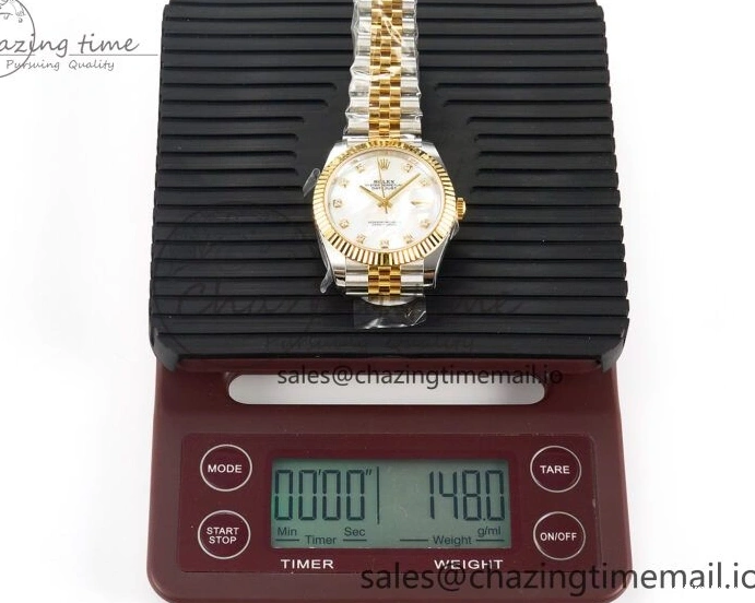 0108 EyeCatching DateJust 41 SS YG ARF 1:1 Best Edition 904L Steel White MOP Dial on Jubilee Bracelet SH3235 (Gain Weight) 1222